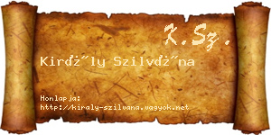 Király Szilvána névjegykártya